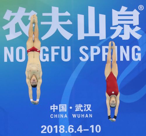 跳水世界杯在武漢體育中心開幕</br>中國(guó)“夢(mèng)之隊(duì)”包攬首日兩金